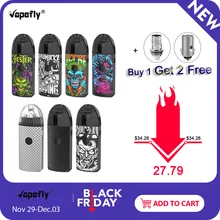 Электронная сигарета Vapefly Jester Pod 1000 мАч комплект DIY Edition 2,0 мл картридж 1.4ohm 0.5ohm сетка/1.0ohm катушка Vape испаритель маленький вейп