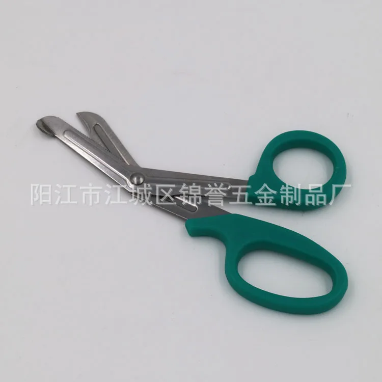 Stainless Steel Elbow Scissors Medical Use Bandage Scissors Gauze Scissors First Aid Kit Scissors Manufacturers Production Curre