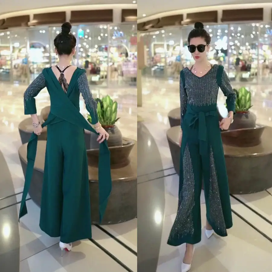 long sleeve party jumpsuit