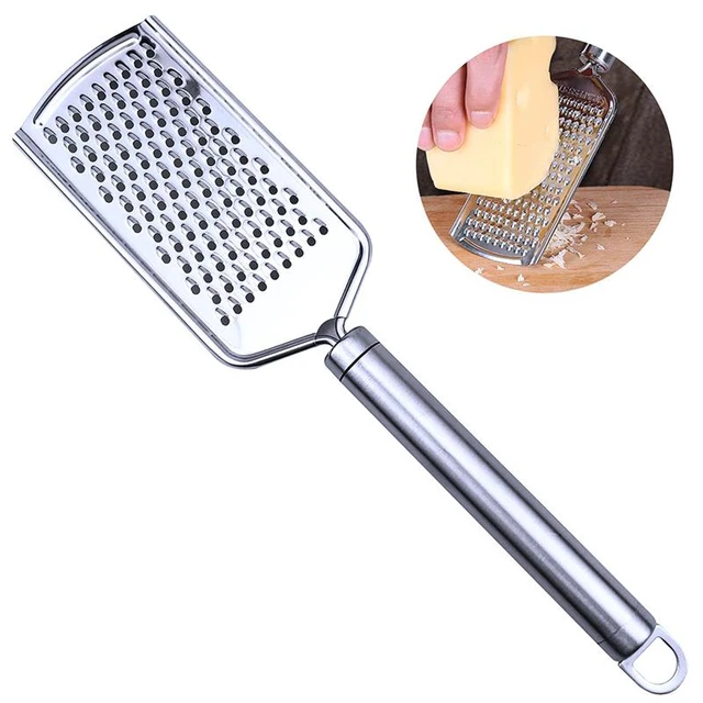 Cheese Grater Stainless Steel Hand-held Lemon Zester Butter Grater Hand  Zester Long Handle Cheese Grater Vegetable Fruit Tool - AliExpress