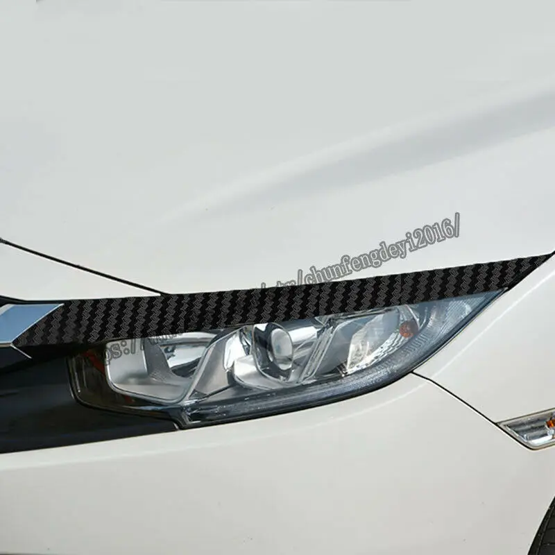 Подходит для Honda civic 3D углеродного волокна наклейка фар век бровей 2 шт