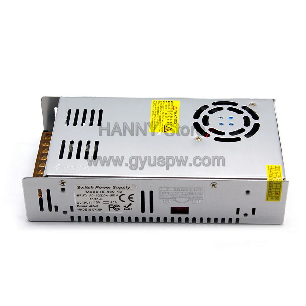 Универсальный Dc блок питания 12V 40A 480W трансформатор драйвера 220V 110V AC к DC12V SMPS для светодиодных лент модули освещения монитор CCTV