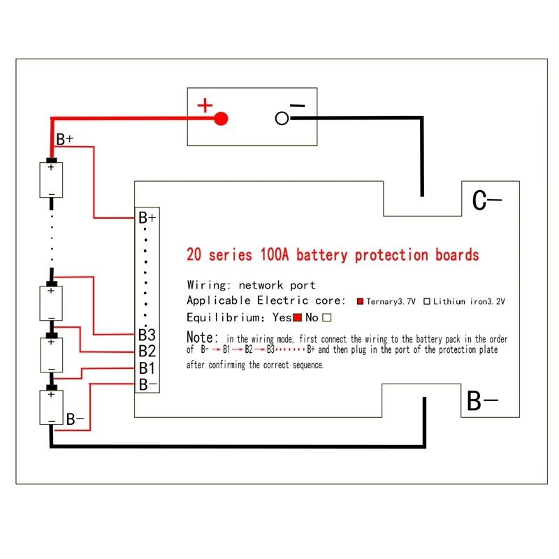 SEWS-20S 60V 100A LiFePo4 плата защиты батареи BMS PCB с балансом для мотоцикла электровелосипеда скутера