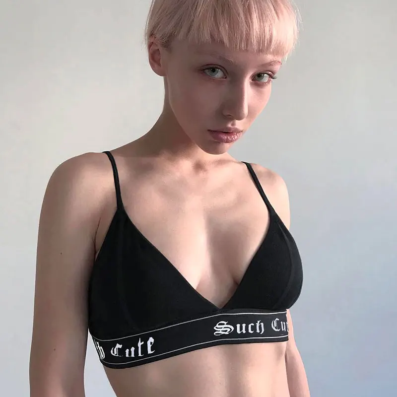 Iamhotty Черный Принт с буквами сексуальные короткие топы на бретелях с открытой спиной топы для клубной вечеринки без рукавов женские летние майки однотонные женские топы на бретелях