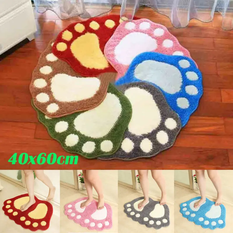 40*60CM Big Feet Bath Toilet Mat Bathroom RugsArea Rugs Carpet Doormat Floor Mat Absorbent Mats Foot Pad Rug