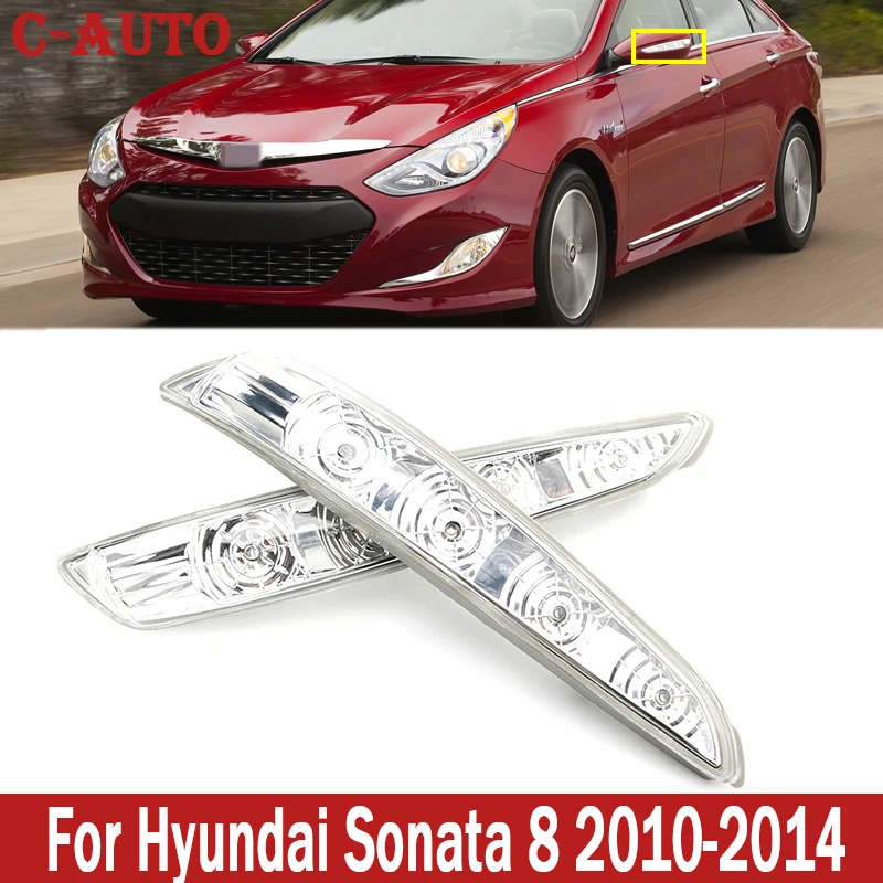 

C-Auto LED Door Rear View turn signal lights Side Mirror Light Signal Lamp Rearview Indicator For Hyundai Sonata 8 2010-2014