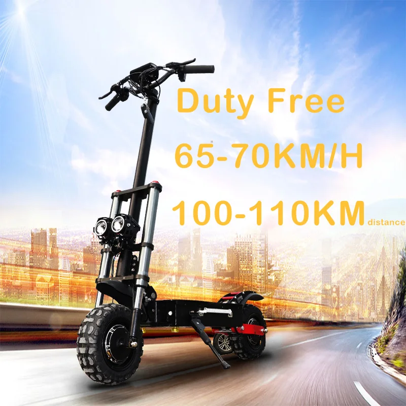  11inch 60V 3200W Adult Electric Scooter with Sest 110-110KM Strong powerful 70km/h Foldable Off Roa