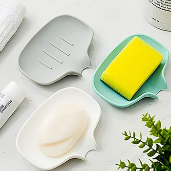 

New Sponge Holder Non-slip Bathroom Soap Holder Silicone Soap Box Portable Sponge Drain Tray Shower Soap Dish Plate Holder Case