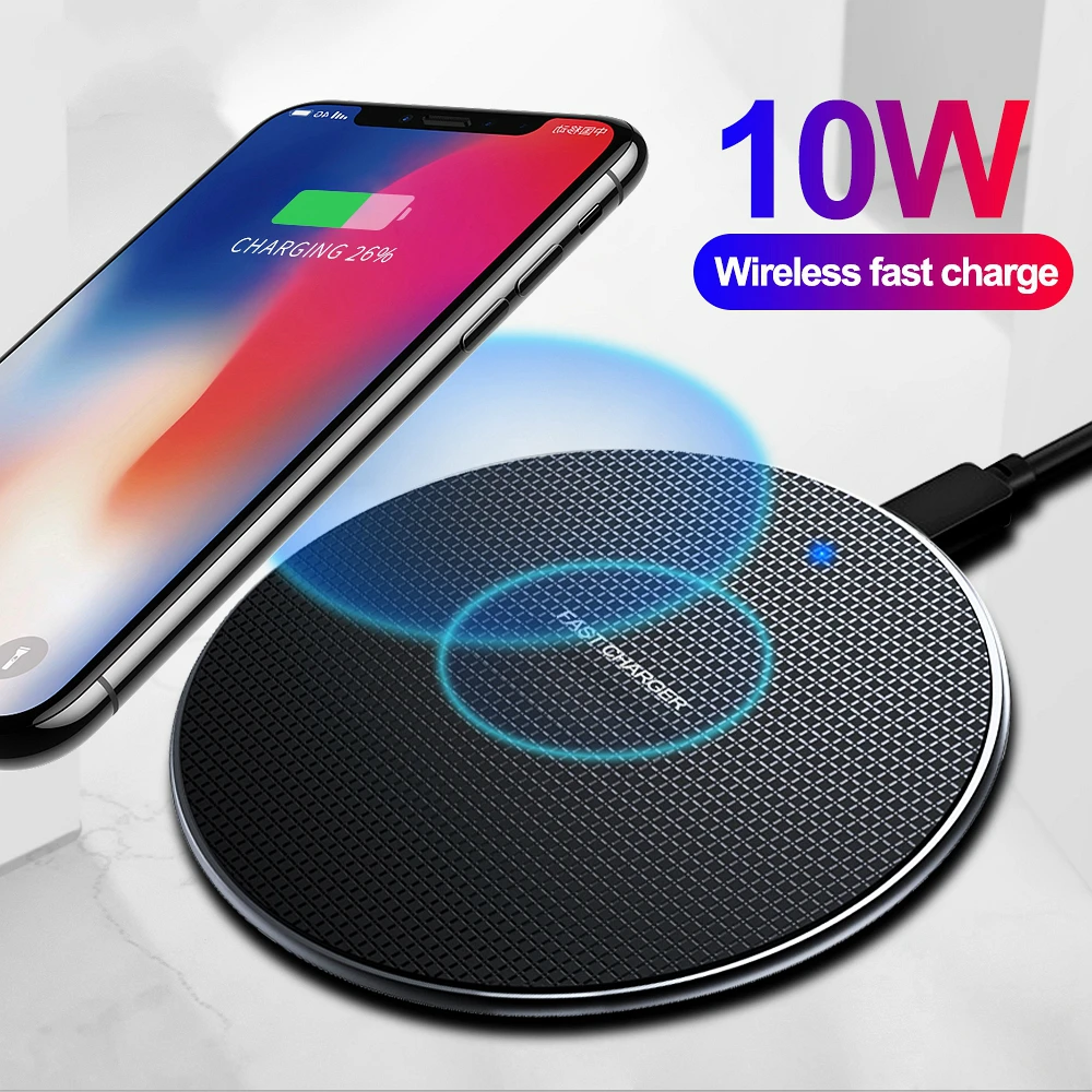 Беспроводное зарядное устройство Qi 10 Вт для Samsung Galaxy S10 S9/S9 + S8 Note 9 5V 2A iPhone 11 Pro XS Max XR X