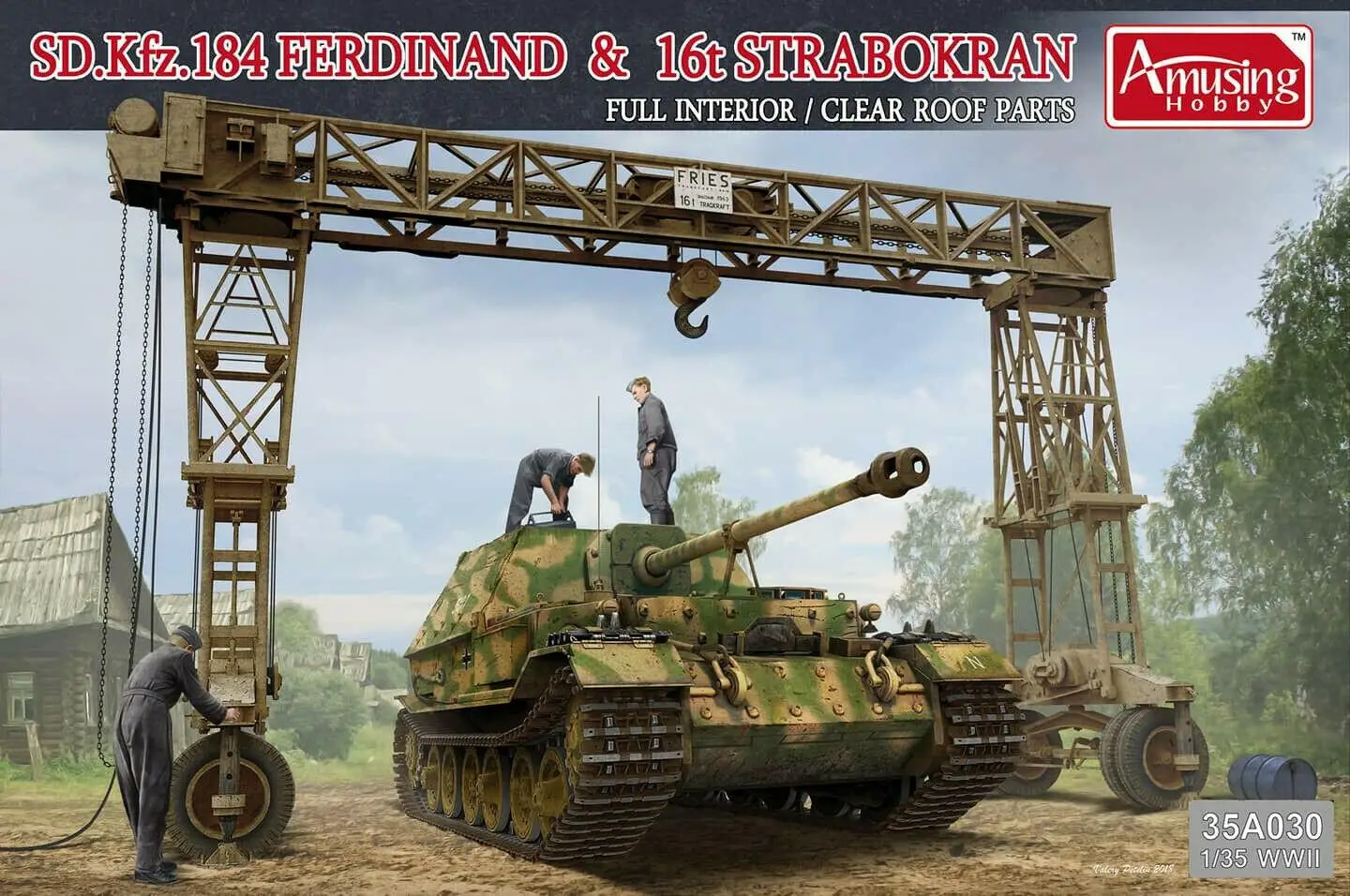 Забавное хобби 35A030 1/35 SD. KFZ.184 FERDINAND& 16T STRABOKRAN Полный Интерьер