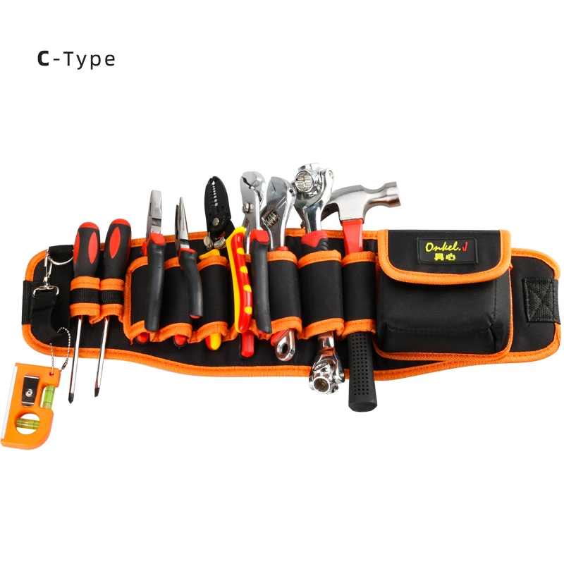 Multi-functional Electrician Tools Bag Waist Pouch Belt Storage Holder Organizer Garden Tool Kits Waist Packs Oxford Cloth best tool bag Tool Storage Items