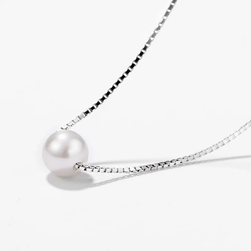 Hot selling exquisite new small pearl clavicle chain necklace simple temperament single pearl pendant