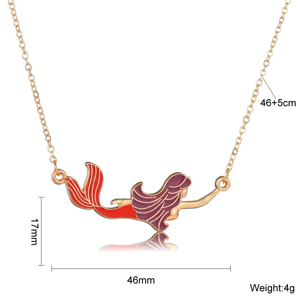 Подвеска принцессы русалки из мультфильма бохо ожерелье для женщин жемчужное