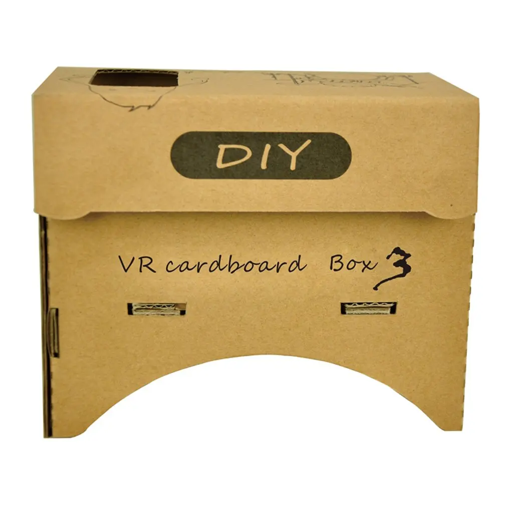 DIY картон VR виртуальной реальности 3D просмотра очки для 3,5 ''-6,2'' мобильного телефона