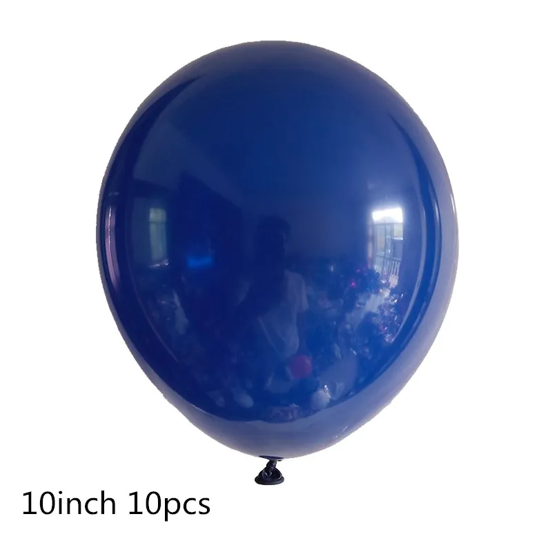10 шт латексные шары на день рождения чернильный синий и прозрачный шар со звездами день рождения гелиевый воздух шары для свадебного украшения - Цвет: 10inch 10pc