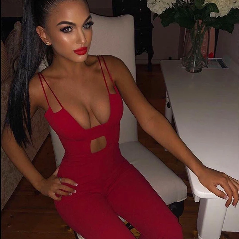 Slaygirl черный сексуальный повседневный комбинезон женский комбинезон без рукавов с открытой спиной летний Облегающий комбинезон