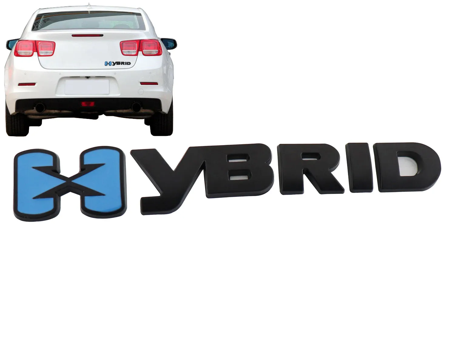 Blue Black HYBRID for ESCALADE MALIBU SIERRA SILVERADO Nameplate Emblem Badge Sticker | Автомобили и мотоциклы