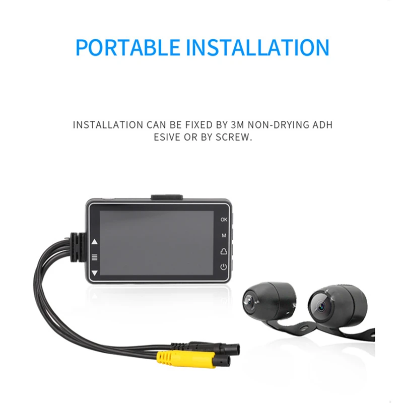 CARSUN мотоциклетная камера Dash Cam DVR Camara Para Moto DVR для мотоцикла Dashcam автомобиля Full HD 1080P привод рекордер Водонепроницаемый