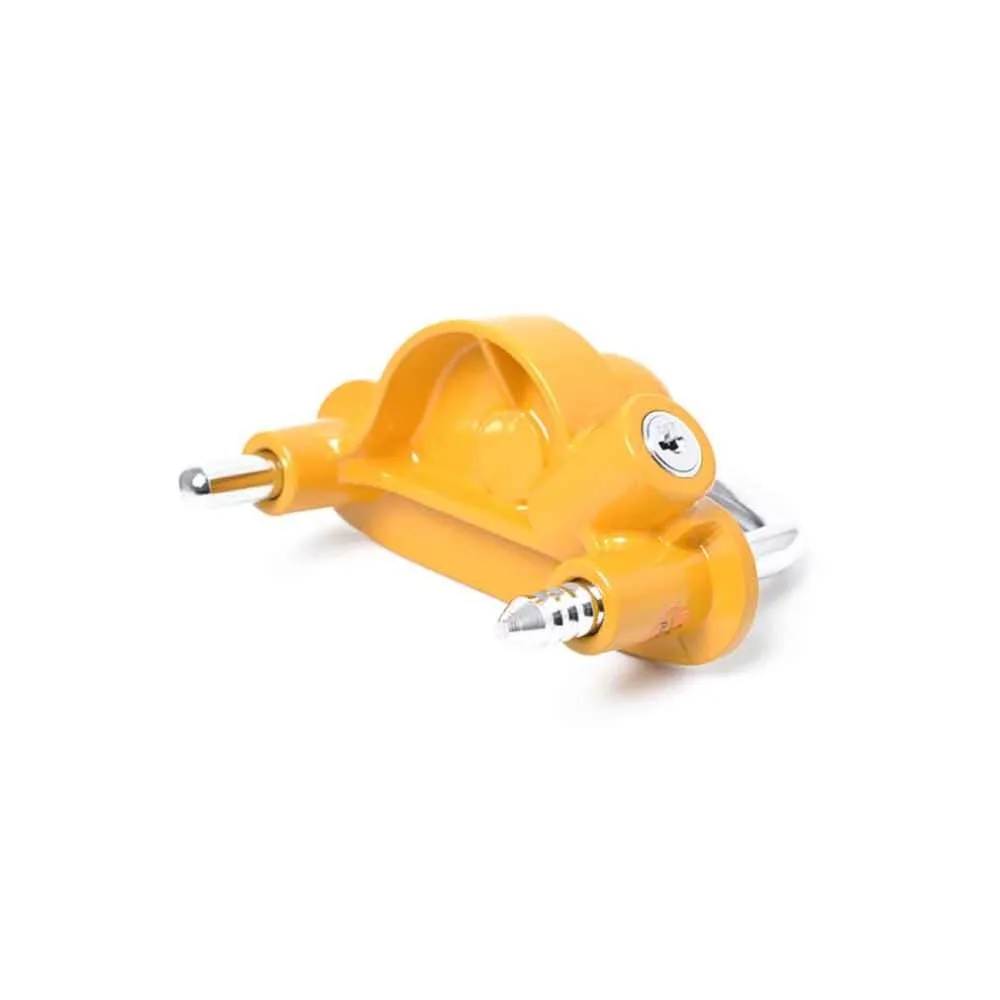 Car-Flower-Blue-U-type-Trailer-Anti-theft-Lock-Yellow-Round-Handle-Handle-Ball-Cover-Trailer (2)