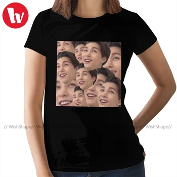 

Shinee Taemin T-Shirt Johnny NCT T Shirt Kawaii Purple Women tshirt Short Sleeve 100 Cotton Ladies Tee Shirt