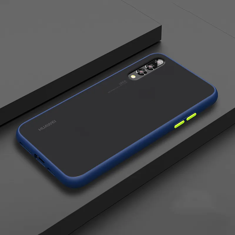 Матовый сенсорный чехол для телефона huawei P20 Pro, силиконовая задняя крышка для huawei P30 Pro, силиконовый чехол, противоударный - Цвет: Blue