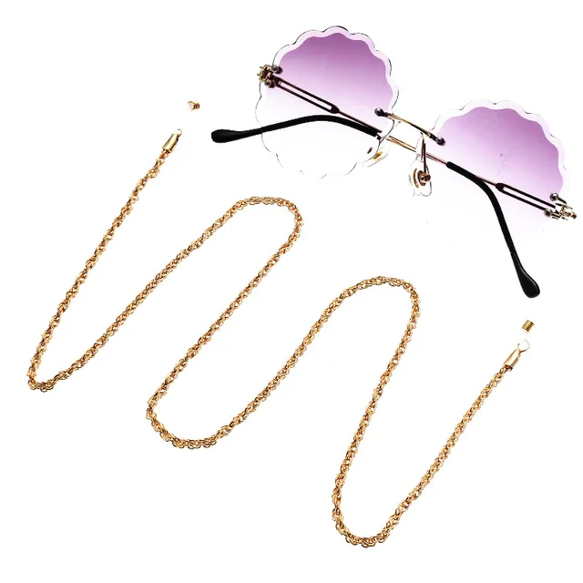 Fashion Woman Sunglasses Chain Cylinder Bead Chain Anti-Falling Glasses Eyeglasses Cord Necklace DJ-414