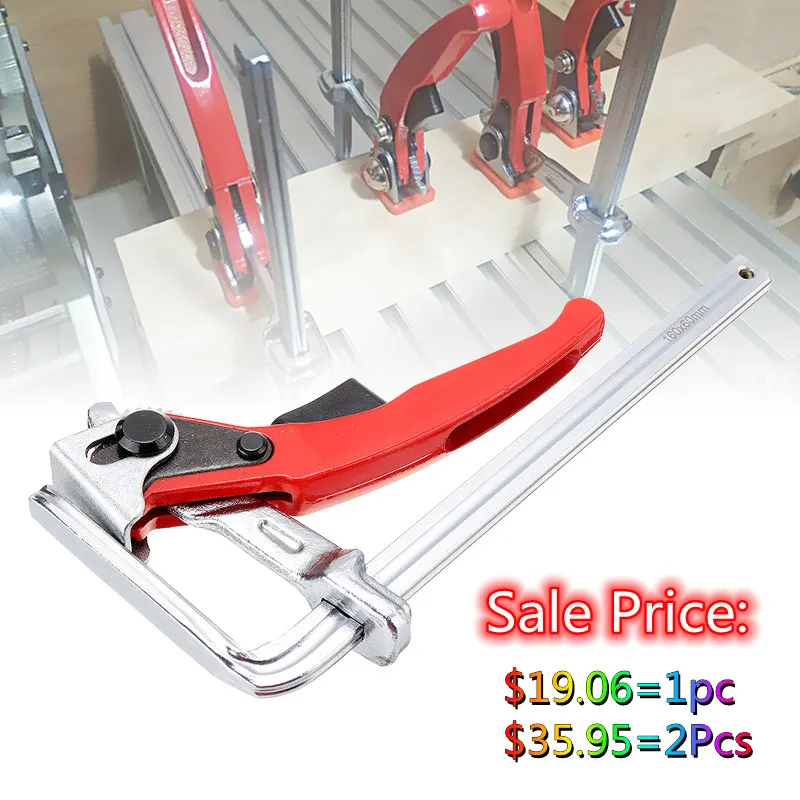 1Pc/2Pcs Carpenter F Clamp Quick Guide Rail Clamp Clamping for MFT and Guide Rail System Woodworking DIY Hand Tool