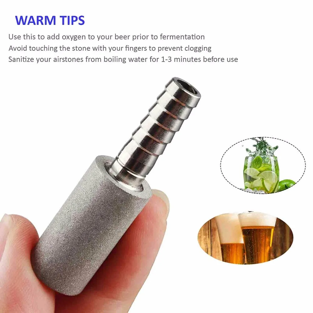 Stainless Steel Diffusion Stone, 2 Micron Aeration Homebrew Carbonation Stone 1