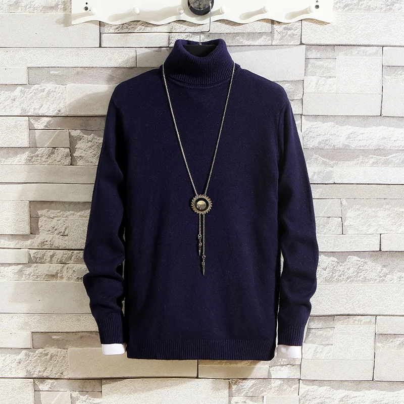 Autumn Turtleneck Sweater Men Warm Slim Fashion Solid Color Casual Knit Sweter Man Clothes Streetwear Long Sleeve Pullover Men Autumn Turtleneck Sweater Men Warm Slim Fashion Solid Color Casual Knit Sweter Man Clothes Streetwear Long Sleeve Pullover Men