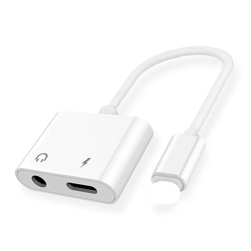 white Для iPhone 11X7 8 Plus аудио адаптер IOS 13 для lightning до 3,5 мм разъем, гарнитура 3,5 Aux кабель для наушников OTG сплиттер Adaptador - Цвет: white