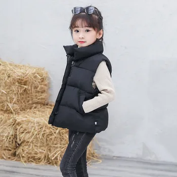 

2020 New Style for Kids Vest Baby Vest Fashion Medium Boys Zipper Vest Down Coat Coat Toddler Girl Winter Clothes
