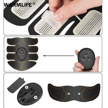 

New Smart EMS Muscle Stimulator ABS Abdominal Muscle Toner Body Fitness Shaping Massage Patch Sliming Trainer Exerciser Unisex