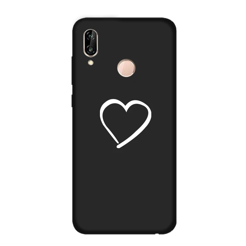 Силиконовый чехол для huawei Honor 20 10 8 9 Lite Pro 8X 8A 8S Чехол P20 P30 Lite Pro P smart mate 20 lite Coque Love Simple - Цвет: Love 1 black case