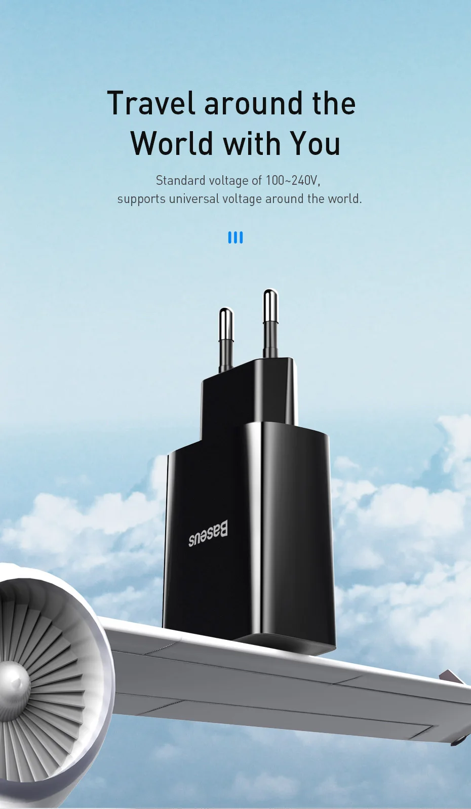 Baseus mi ni Dual USB зарядное устройство с европейской вилкой, настенное быстрое зарядное устройство для iPhone, samsung, Xiaomi mi, huawei, портативное зарядное устройство для мобильного телефона
