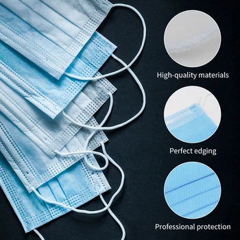 

100PCS Wholesale Anti-Dust Dustproof Disposable Earloop Face Mouth Masks Facial Protective Cover Masks