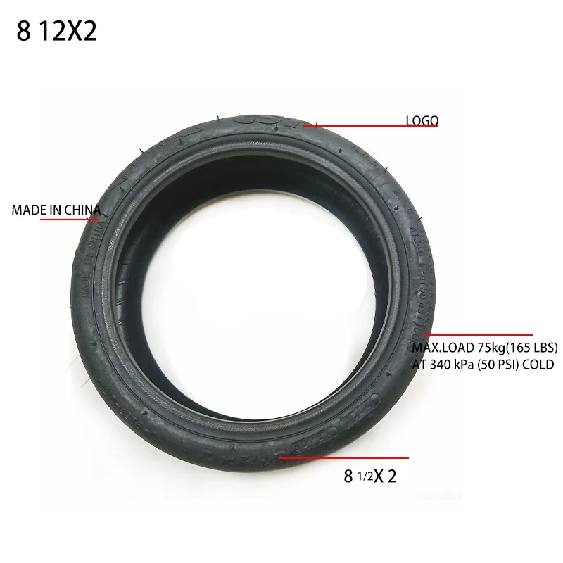 

CST 8 1/2x2 Outer Tire 8.5 Inch Antiskid Rubber Cover Tyre for Xiaomi Mijia M365 Scooter Skateboard Pro