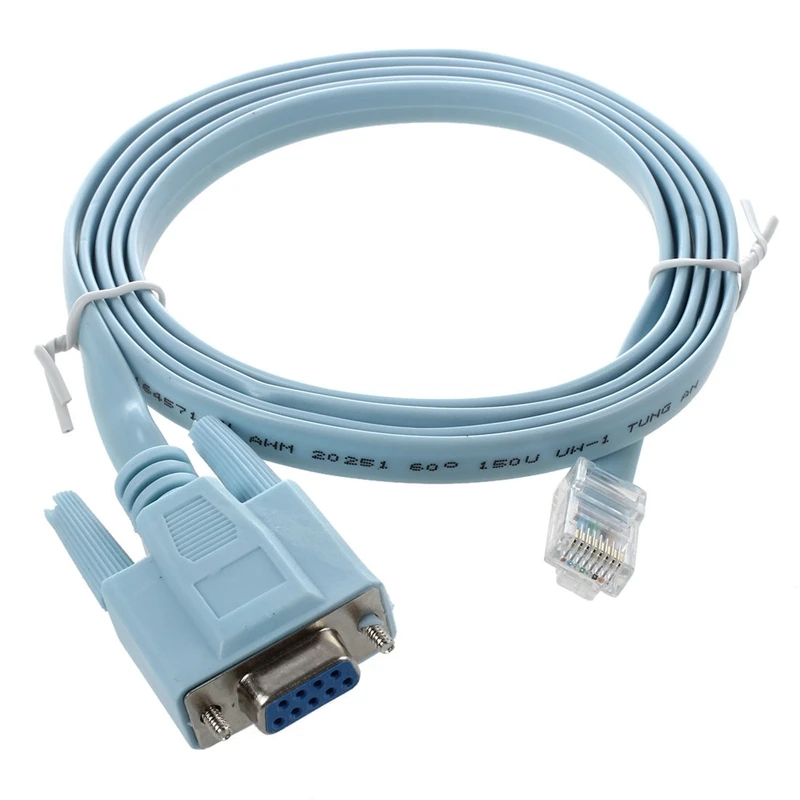 1 шт. Usb в Rs232 серийный 9 Pin Db9 Кабель адаптер конвертер и 1 шт. 4.9Ft Rj45 штекер в D-Sub Rs232 Db9 Женский адаптер плоский кабель
