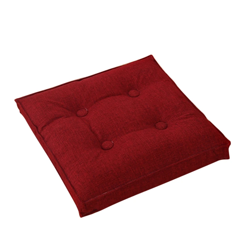 Wine red Новое поступление Подушка для стула Съемная моющаяся Coussin Удобная подушка для сиденья зимняя подушка для пола Современный домашний декор - Цвет: Wine red