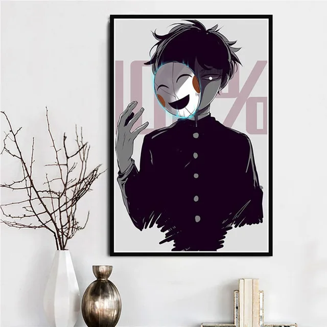 9 Mob Psycho 100 художественный постер Картина Настенная картина домашний декор, плакаты и принты - Color: 9