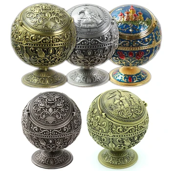 

Creative Ashtray Embossed Elephant and Eagle Vintage Smoking Ashtray Tray Holder Cigar Ashtray Tray for Outdoor Home Indoor Use