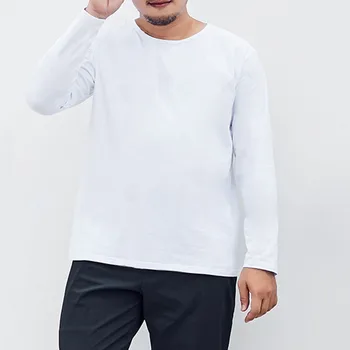

Spring Autumn t shirt men 5XL 6XL 7XL 8XL large size Bust 160cm long sleeve tshirt men 2 colors