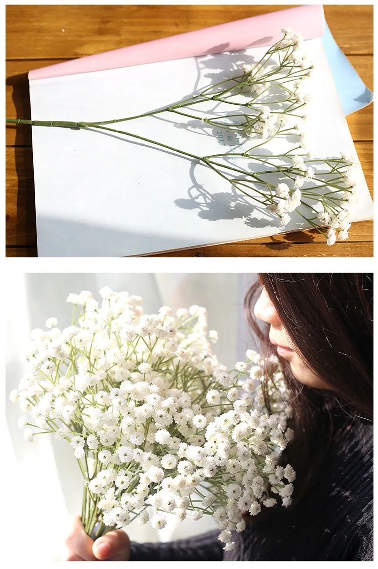 DENISFEN 1 шт. 65 см Искусственный букет цветов для домашнего стола свадебные декорации цветок пластиковые Gypsophila Детские дыхания домашний декор