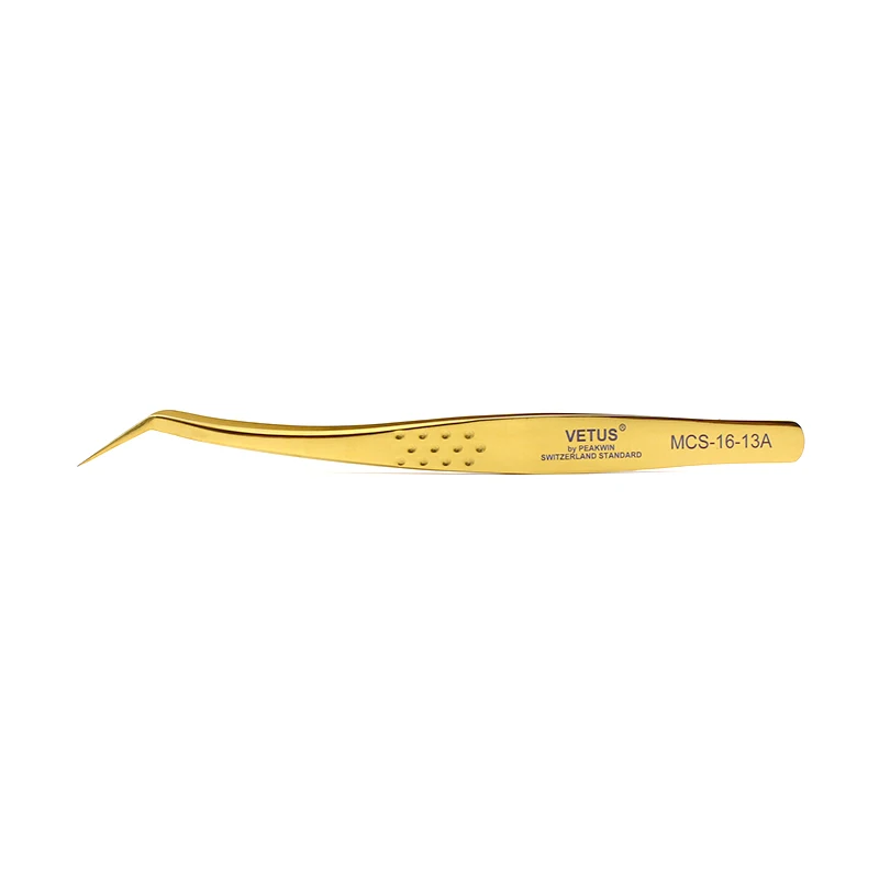 VETUS Extended Golden feather Tweezers colorful best tweezer Eyelash Extension Tweezer