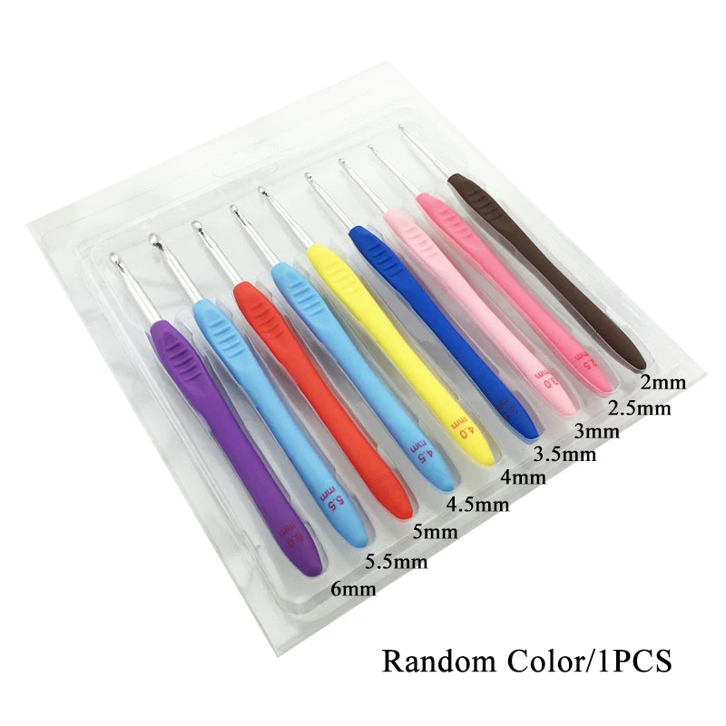 random color 2.5mm Полезные маркеры для вязания, высокое качество, набор крючков для вязания,, многоцветная нить, игла для вязания, швейные иглы, Мягкие Иглы - Цвет: random color 2.5mm