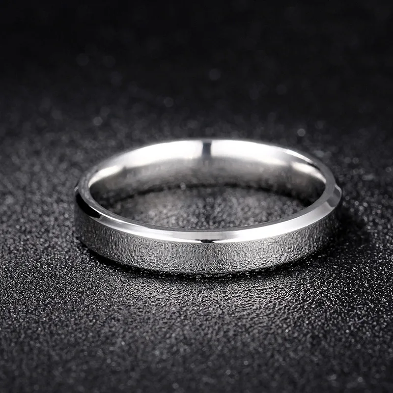 Couple Rings 4-8mm Polish Silver Stainless Steel For Men and Women Couple Ring couple rings stainless steel rings finger rings metal rings