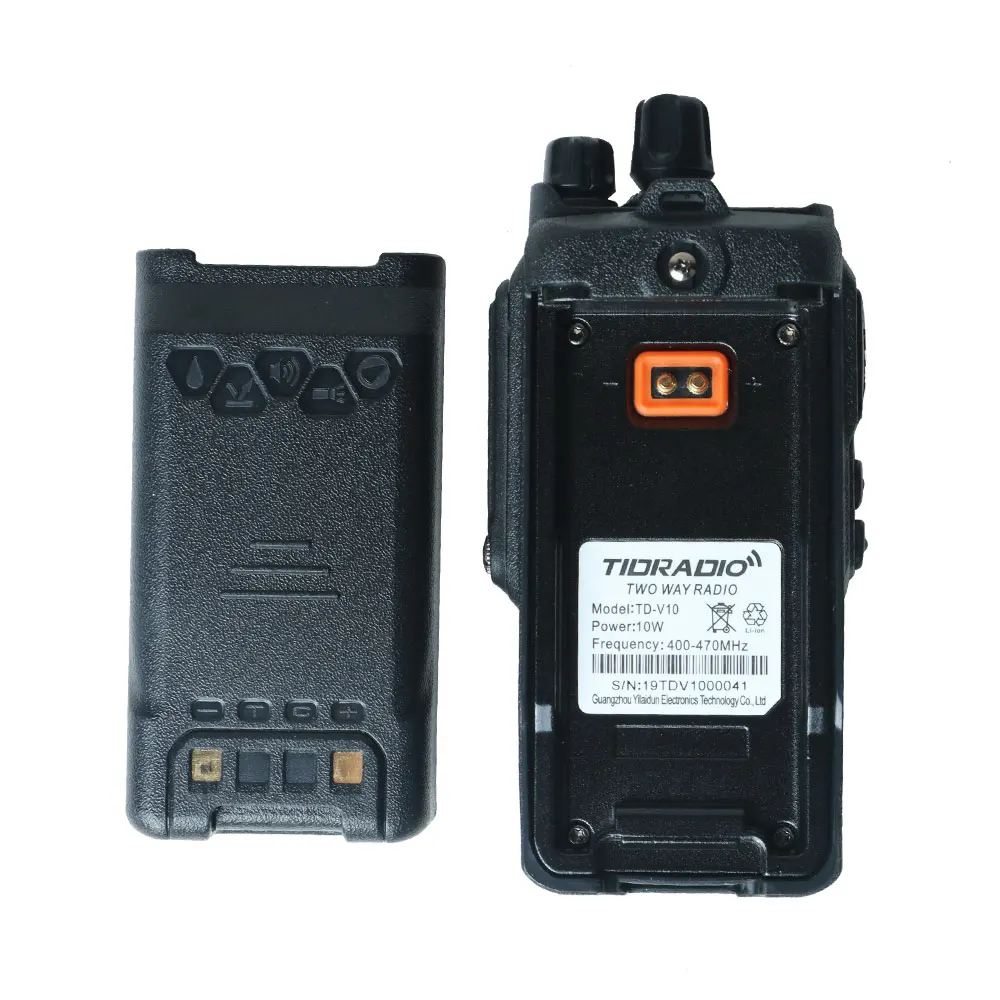 Рация 10 км IP67 Водонепроницаемый двухстороннее радио 10 Вт TD-V10 UHF радио 400-470 МГц Портативная радиостанция 2 Пути Радио Comunicador