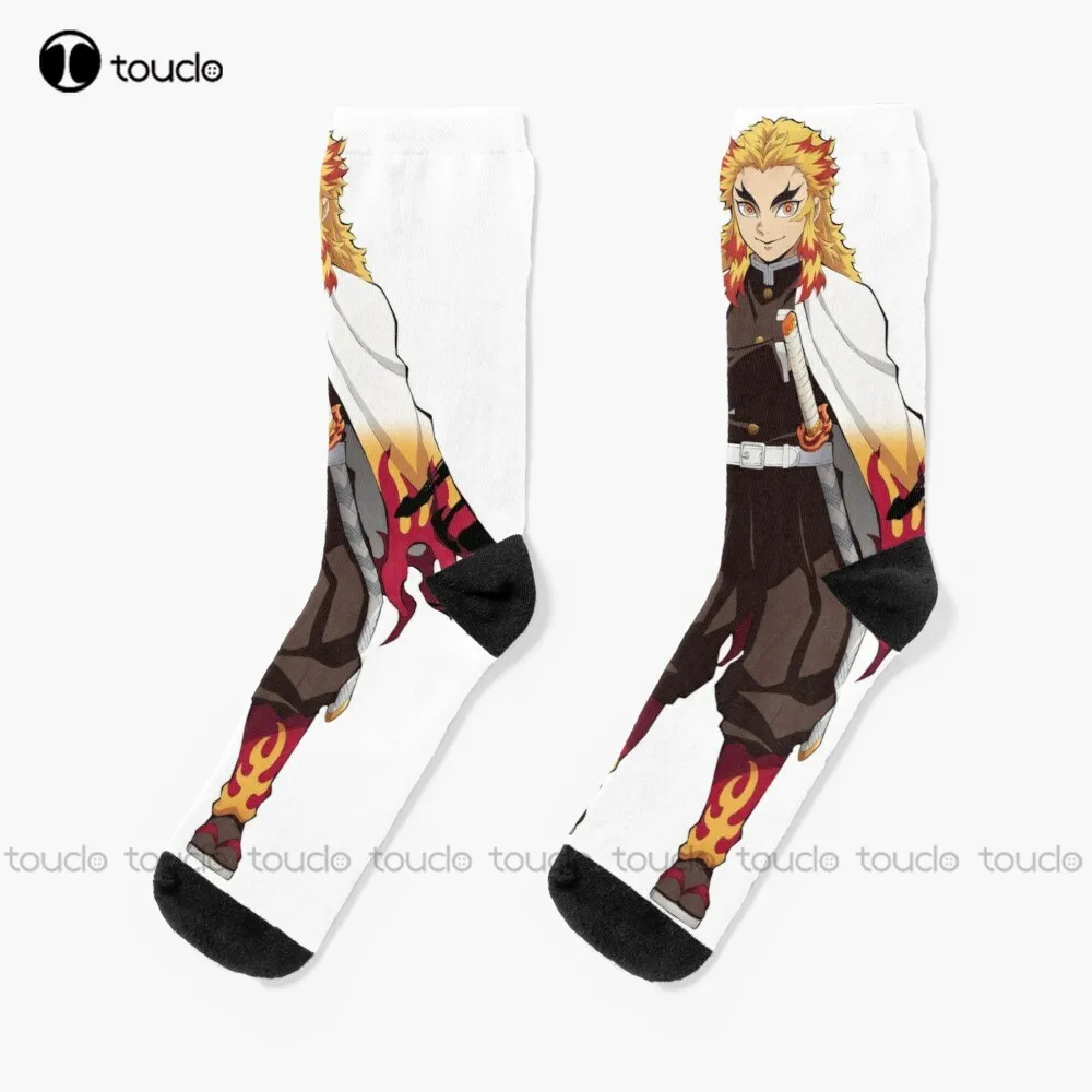 

Kyoujurou Rengoku Essential Sticker T-Shirt Socks Mens Black Socks Christmas New Year Gift Unisex Adult Teen Youth Socks