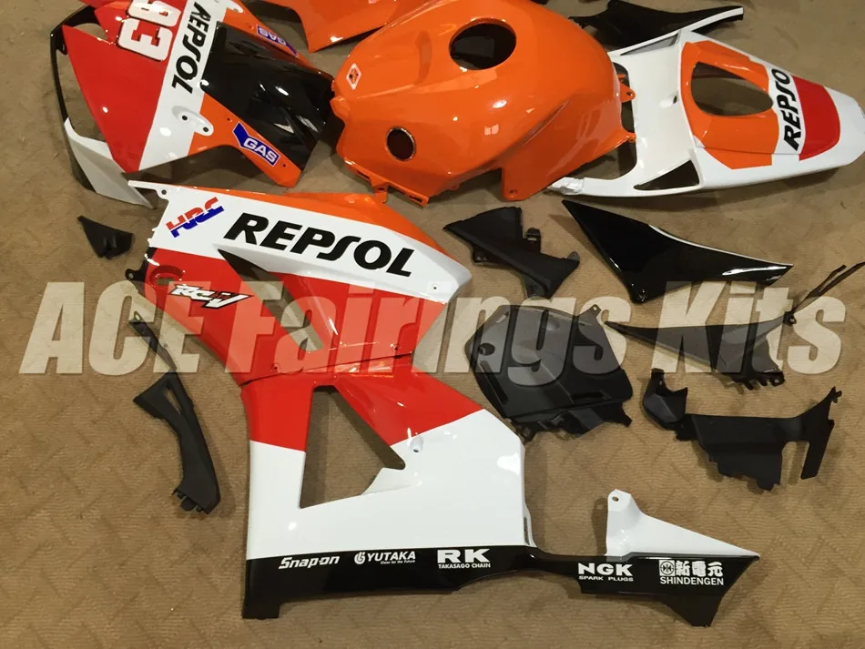 Инъекций ABS Полный комплект обтекателя подходит для Honda CBR600RR 13, 14, 15, 16, 17, F5 2013 Обтекатели Repsol 93