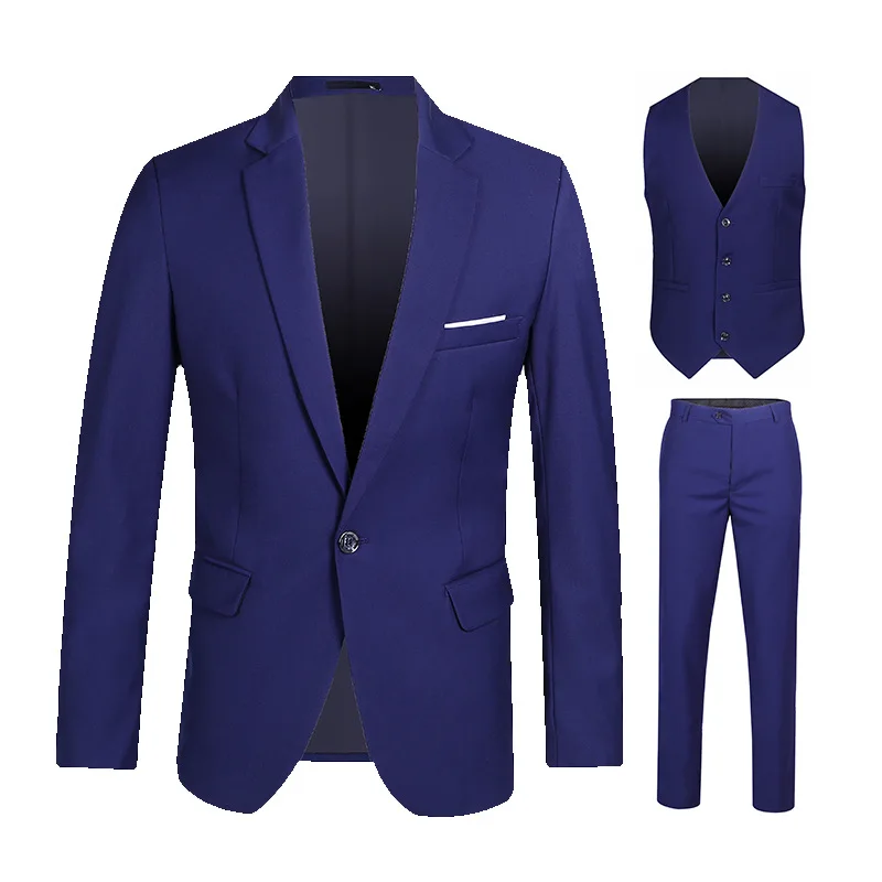 

Autumn And Winter New Style Men Single Breasted Suit Men Wedding Tuxedo Three-piece Suit