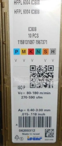 ISCAR 10 шт. карбидные вставки HFPL 6004 IC808